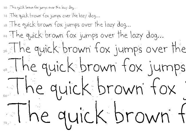 Shabby Ball Point font waterfall